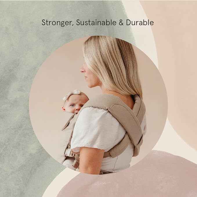 WildBird - Aerial Carrier - 7 to 45 lbs - for Moms, Dads & Caregivers - 100% Natural European Linen Fibers - Versatile & Adjustable - Large Size - Desert Lark Fabric