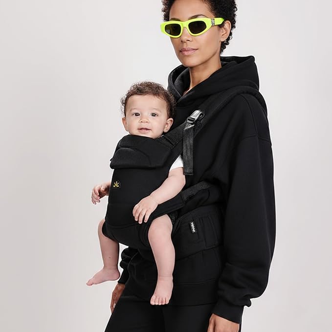 Baby Carrier for Newborns to Toddlers, Adjustable, Ultra-Soft and Weightless, Ergonomic Baby Carrier with Head Support, Baby Travel Gear, Baby Essentials (Black)