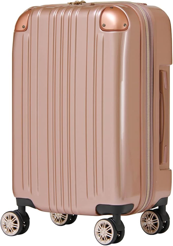 LEGEND WALKER Hardside Expandable Zipper Luggage, 24-inch, Rose Gold, 5122-55-RGD