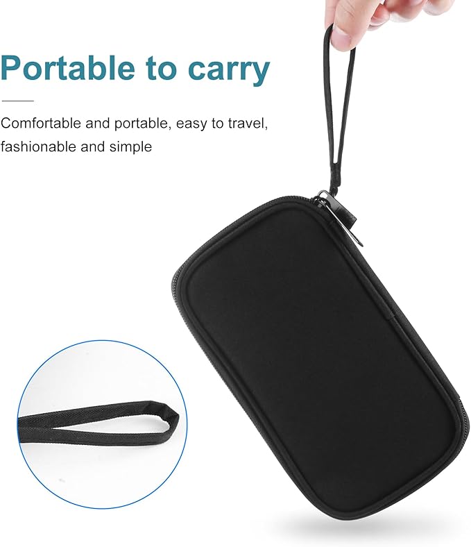Electronic Accessories Organizer Carry Bag, Travel Cable Organizer Pouch, Portable Waterproof Double Layers All-in-One Storage Bag for Cord, Charger, Earphones, U Disk, USB Cable (M)