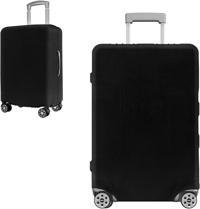 Yotako Luggage Cover,Thicker Luggage Protector Elastic Suitcase Cover Protector, Travel Anti Scratch Fits 18-32 Inch Suitcase Travel Accessories (20“, Black)