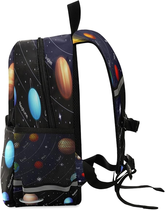 Solar System Planet Toddler Backpack Boys Girls Kids Preschool Bookbag School Children Bag with Leash Travel Casual Daypack Kindergarten Elementary Schoolbag for Nursery Junior Primary Students