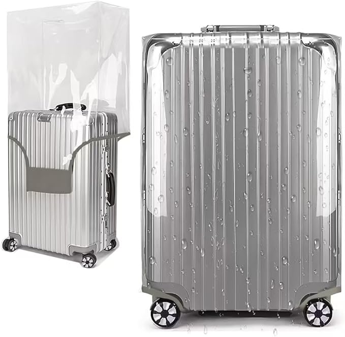 30 Inch Clear PVC Luggage Cover Protectors Suitcase Covers for Luggage Thickened suitcase protective cover for Wheeled Suitcase Suitable for 30"
