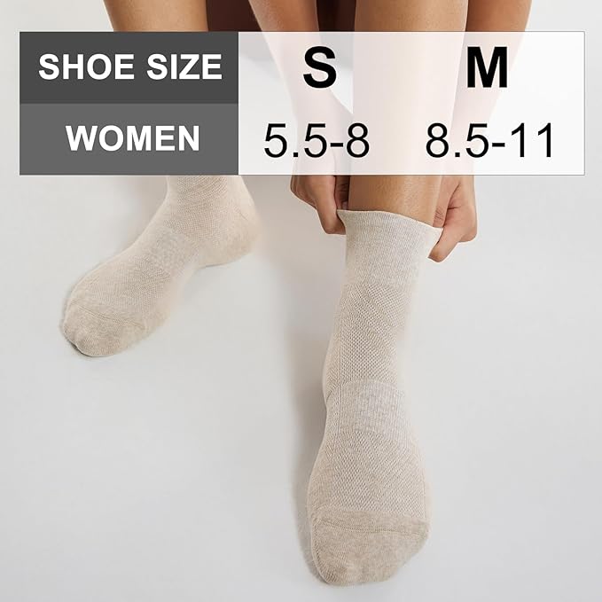 CS CELERSPORT 6 Pairs Women's Running Ankle Socks Athletic Sport Socks Cushioned