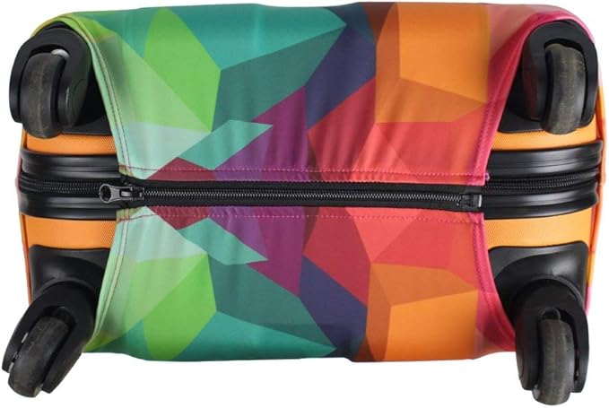 Explore Land Travel Luggage Cover Suitcase Protector Fits 27-30 Inch Case (Geometry, L)