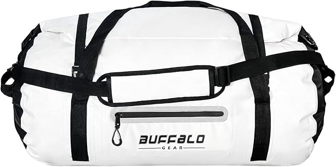 Buffalo Gear Waterproof Duffle Bag 40L 60L 80L Roll-top Dry Bag Heavy Duty Waterproof Duffel Travel Bag for Kayaking Rafting Boating Fishing Camping