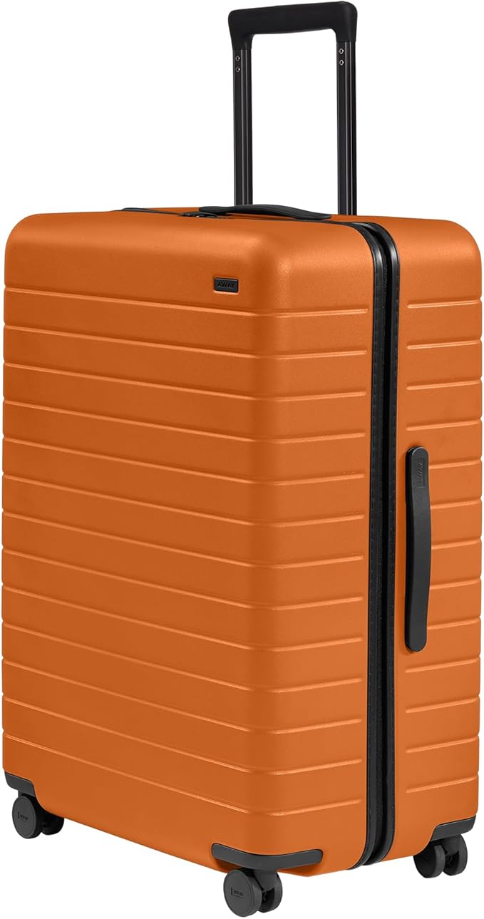 Away Large Checked Luggage, 29 Inch Hardside Suitcase with Spinner Wheels, Lightweight & Durable, TSA Lock, Sorbet Orange