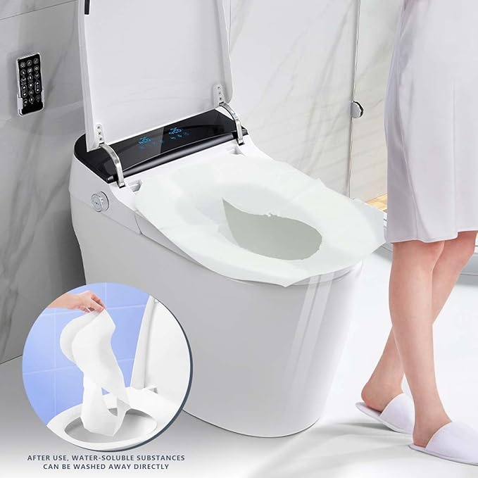 4 Pack (1000 Pieces) Disposable Toilet Seat Covers Flushable Paper Toilet Seat Cover for Bathroom, Hotels, Travel, Kids or Adults