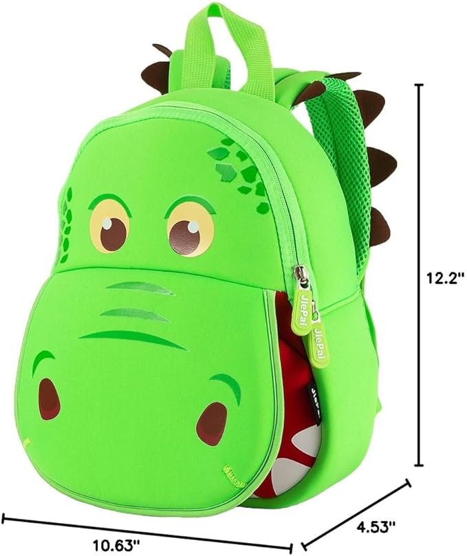 JiePai Dinosaur Toddler Backpack Hippo Kids Backpack Waterproof Cartoon Preschool