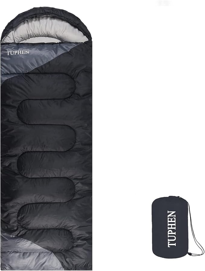 tuphen- Sleeping Bags for Adults Kids Boys Girls Backpacking Hiking Camping Microfiber Liner, Cold Warm Weather 4 Seasons Indoor Outdoor Use, Lightweight & Waterproof