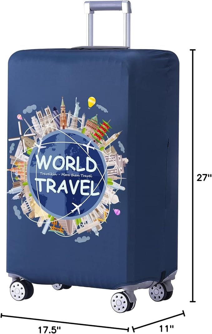 TRAVELKIN Luggage Covers For Suitcase Tsa Approved,Suitcase Cover Protector Fit 18-32 Inch Luggage