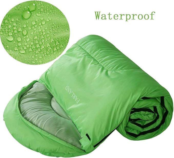 FARLAND Sleeping Bags 30℉ for Adults Teens Kids with Compression Sack Portable and Lightweight for 3-4 Season Camping, Hiking,Waterproof, Backpacking and Outdoors