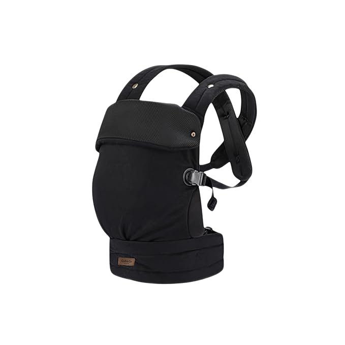 Cub & Co Ergonomic Baby Carrier Newborn to Toddler – 4-in-1 Adjustable with Head Support, Breathable Fabric, Padded Waistband & Travel-Ready Foldable Design (Black)