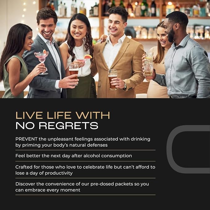 Pregame | Prevent Feeling Awful After Drinking | Alcohol Aid and Liver Health | Doctor Formulated | DHM, N-Acetyl Cysteine NAC, Milk Thistle | Box of 14 Packets (56 Capsules)