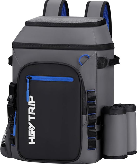Heytrip Backpack Cooler 36/54 Cans Insulated Waterproof Cooler Bag for 20 Hours Cold Retention, Leak-Proof Camping Cooler with Multi-Compartments