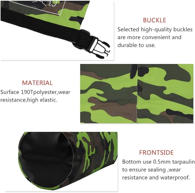 Waterproof Dry Bag 2L/5L/10L/15L/20L/30L, Roll Top Sack Keeps Gear Dry for Kayaking, Rafting, Boating, Swimming, Camping, Hiking, Beach, Fishing with Free Waterproof Phone Case