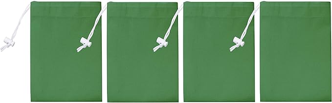 Urban Villa Laundry Bag Canvas|Dirty Clothes Travel Laundry Bag|Machine Washable|Reusable College Hostel Hamper Liner Bag for Garments Delicates Drawstring Closure 4 Pack Green Color|Size 28X36 Inches