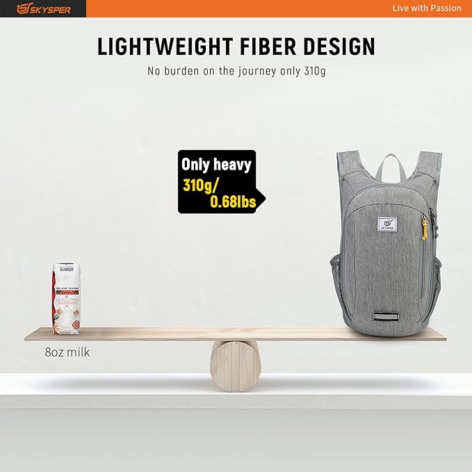 SKYSPER Small Daypack 10L/15L/20L Hiking Backpack Packable Lightweight Travel Day Pack for Women Men