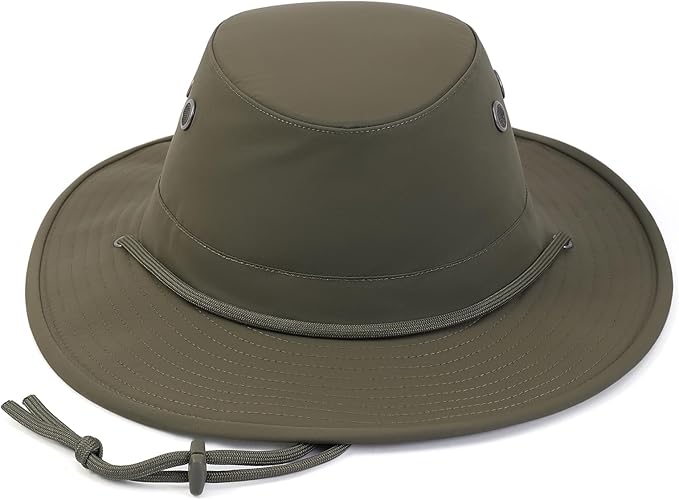Sanford Safari Hat for Men and Women, Wide Brim Sun Hat, Water-Resistant, Floatable, Packable, UV Protection Fishing Hat