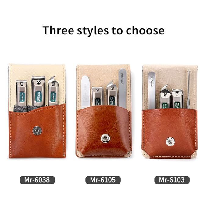 MR.GREEN 3 pcs Nail Clippers Set Stainless Steel Nail Clippers & Slant EDG Toenail Clipper Cutter for Men and Women