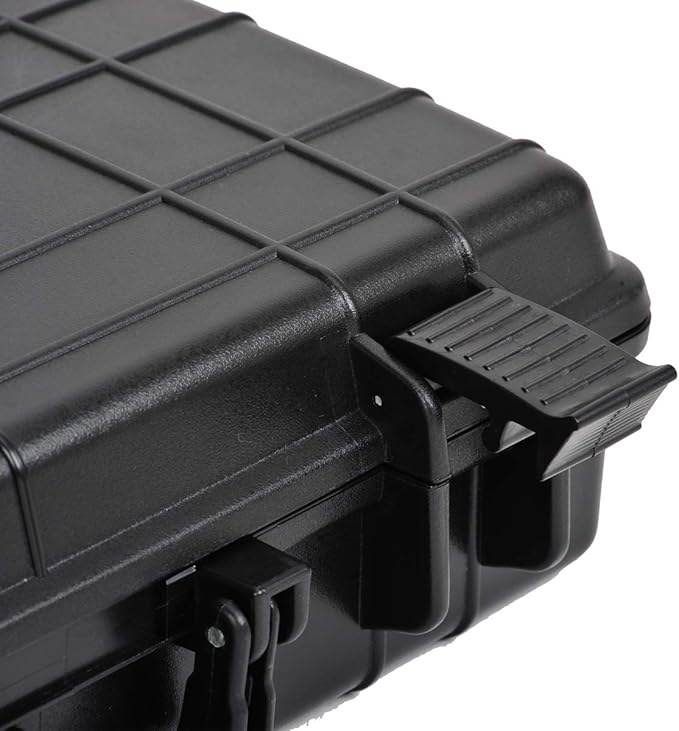 MEIJIA Portable Waterproof Protective Case,Hard Camera Case,Customized Fit Foam Inserted, Elegant Black,Fit for Camera, Equipments, Lens,Drones(Black)