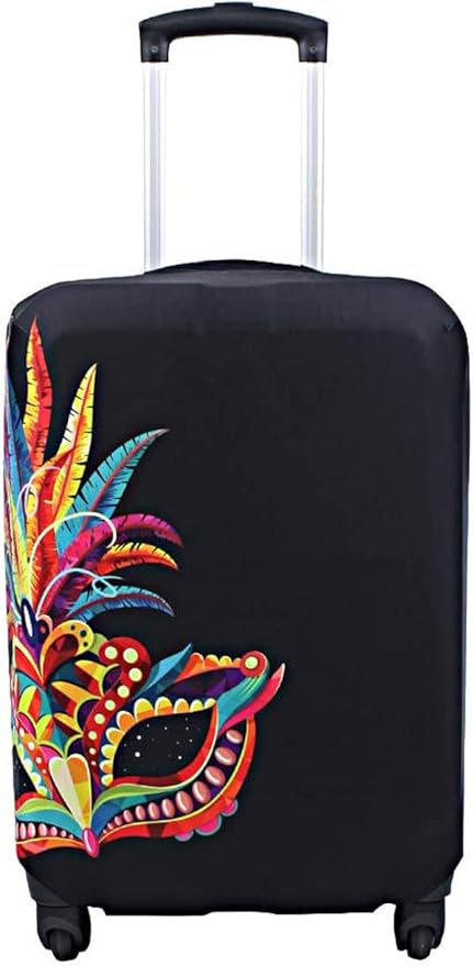 Explore Land Travel Luggage Cover Suitcase Protector Fits 27-30 Inch Case (Carnival, L)