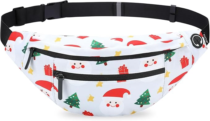 MAXTOP Large Crossbody Fanny Pack with 4-Zipper Pockets,Gifts for Enjoy Sports Festival Workout Traveling Running Casual Hands-Free Wallets Waist Pack Phone Bag Carrying All Phones
