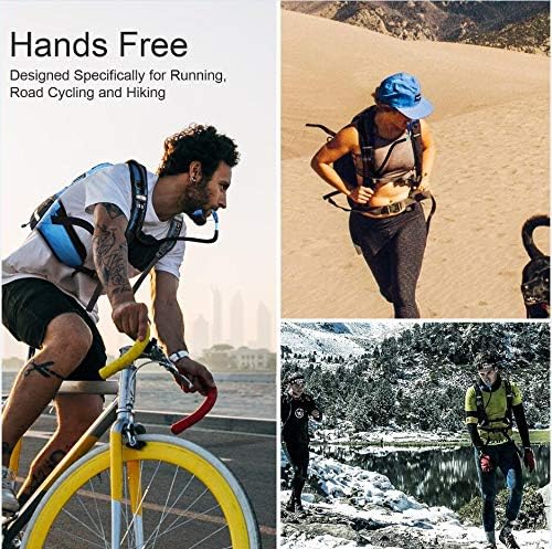 Insulated Hydration Backpack Pack with 3L BPA Free Leak Proof Water Bladder, Large Storage Lightweight Hiking Daypack with Waist Pouches & Cooler Layer, for Running, Biking, Camping, Festival