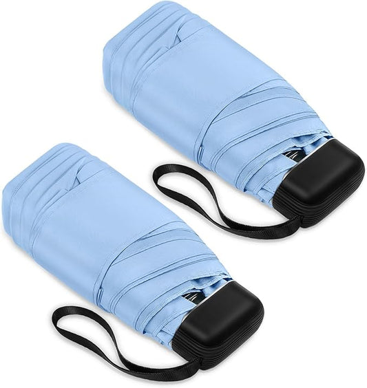 LEAGERA Mini Umbrella - Compact, Waterproof Travel Umbrella for Light Rain, Suitable for Women's Purse and Pocket