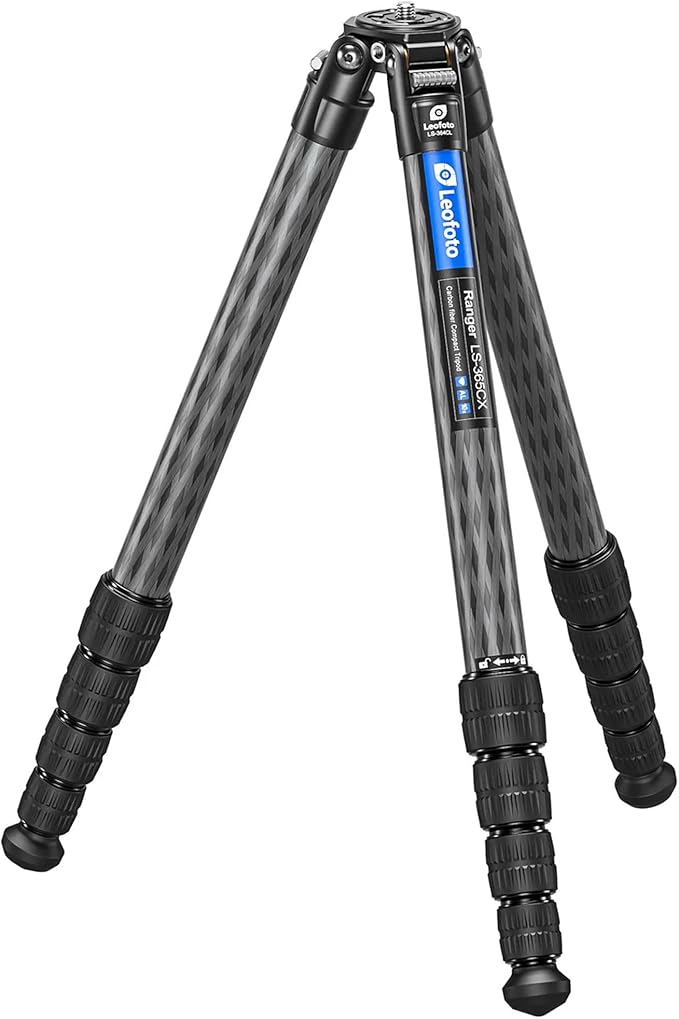 Leofoto 60" Lightweight Carbon Fiber Travel Tripod, Professional Compact Tripod for Camera DSLR Video, Max Load 44Lbs/20KG (LS-365CX)