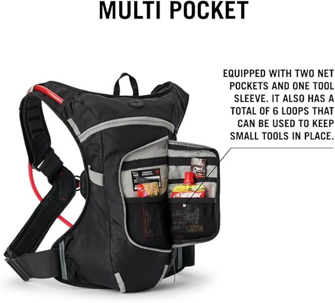 USWE Outlander Hydration Pack with Water Bladder, Hydration Backpack - Backpack for Cycling, MTB, Trail Running & More