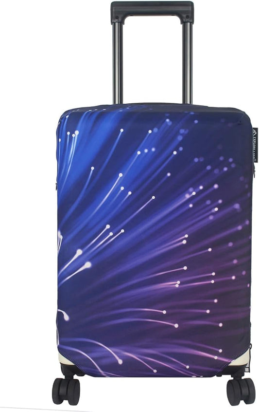 Explore Land Travel Luggage Cover Suitcase Protector Fits 31-32 Inch Case (Fireworks, XL)