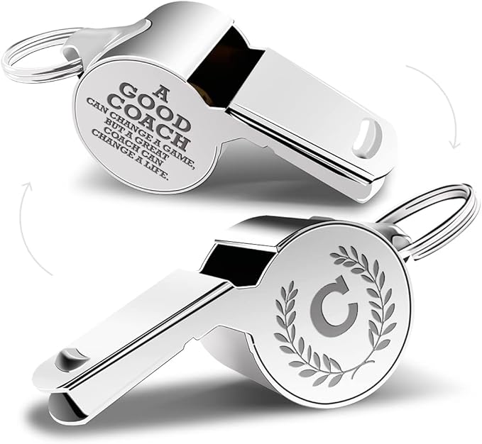 Letters Coach Gifts, Whistle for Coaches, Whistle Emergency, Thank You Coach Gifts, Coaches Whistle with Lanyard Cheer Coach Gift for Men Women Teachers Referees School Sports Coach Outdoor, Letter C