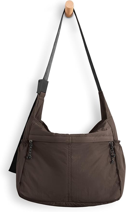 ODODOS 20L Crossbody Tote Bag Large Capacity Lightweight Hobo Shoulder Sling Bags for Gym Shopping Beach Travel