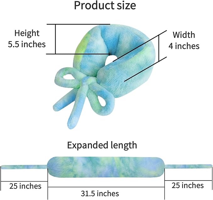 Travel Pillow Multifunctional Airplane Travel Neck Pillow Provides Neck and Lumbar Support During Travel Airplane Pillow Colorful Green