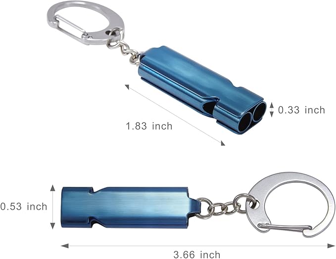 Whistle for Coaches Teachers, Emergency Survival Stainless Steel Whistles 2 Pack with Keychain for Referee Train Hiking Sports Boating Kayak Life Vest Jacket Lifeguard Outdoor Security