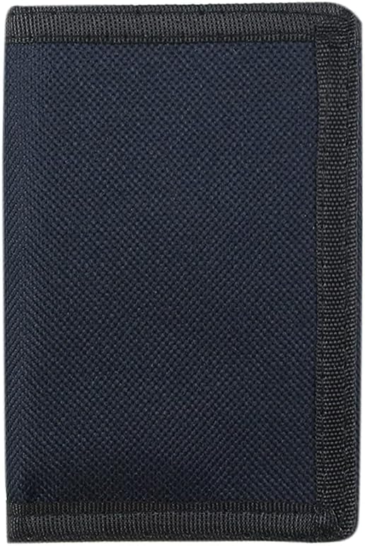 NEICY RFID Blocking Canvas Wallet for Men and Women - Camo Trifold Outdoor Sports Wallets with Magic Sticker for Teen Kids (Black)