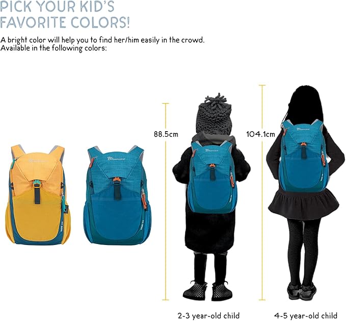 MOUNTAINTOP Kids Backpack 12L Toddler Hiking Backpack,Kindergarten Preschool Daypack for Boys Girls