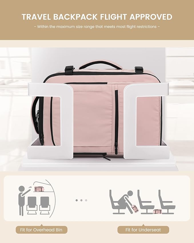 LOVEVOOK Travel Backpack for Women & Men, 40L Large Carry On Backpack Airline Approved, TSA Personal Item Weekender Bag, Water Resistant Laptop Backpack with 3 Packing Cubes for Travel Essentials