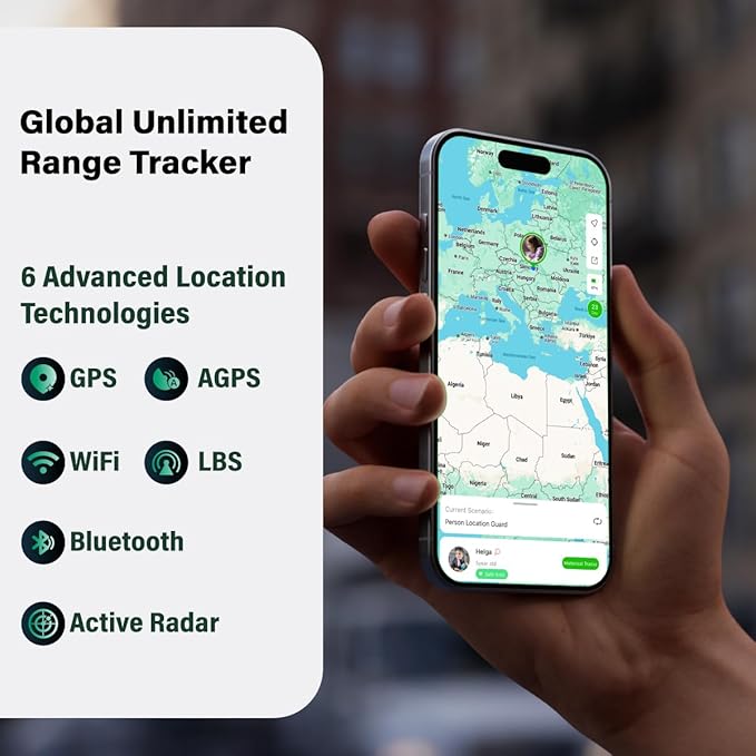 GlocalMe KeyTracker Global GPS Tracker for Luggage, Vehicles, Car, Kids, Wordwide Positioning Unlimited Distance Item Finder, Real Time Tracking with 6 Location Technologies