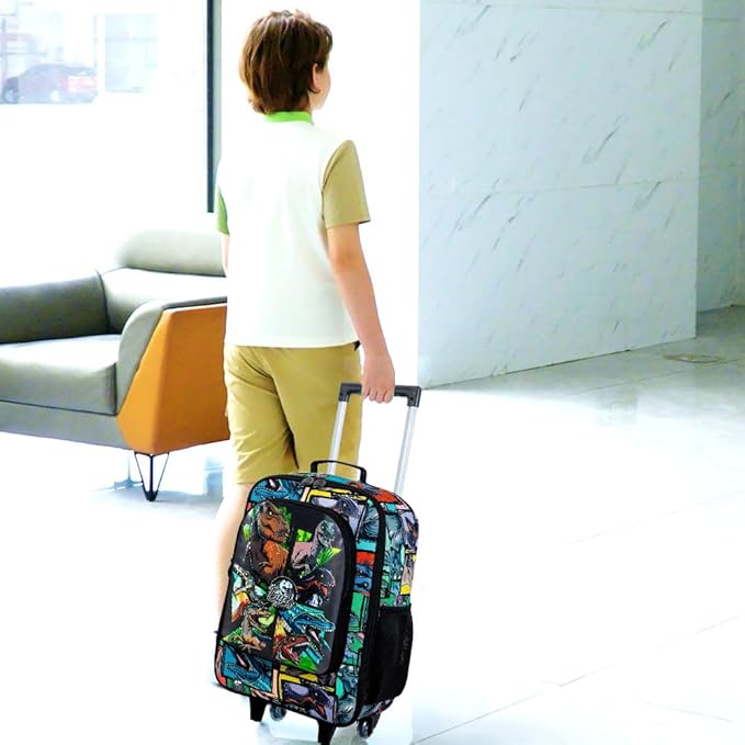 Kids Luggage for Boys Girls, Toddler Rolling Travel Carry on Suitcase with Wheels