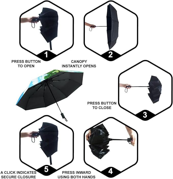 SY COMPACT Travel Umbrella Windproof Automatic Umbrellas Small Compact UV Sun Protection Factory Outlet Umbrella
