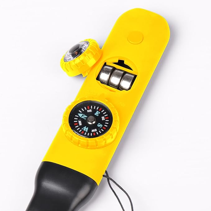 Multifunctional Survival Emergency Whistle for Kids with Compass Hiking Survival, Thermometer & Neck Lanyard | Emergency Safety Gear for Hiking, Camping, Kayaking, Boating, Climbing