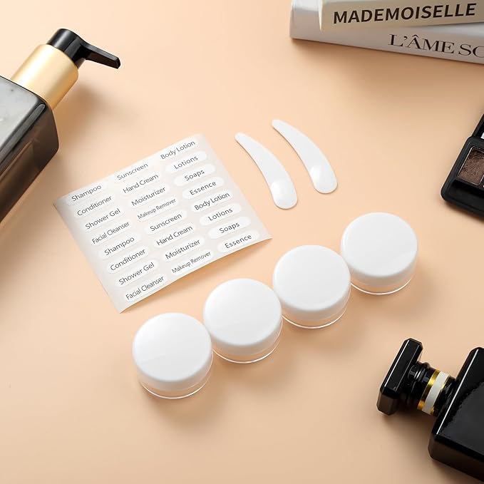 16 Pack Travel Bottles Set, TSA Approved Leak Proof Silicone Squeezable Containers for Toiletries, Refillable Travel Accessories for Conditioner, Shampoo, Lotion & Body Wash Accessories