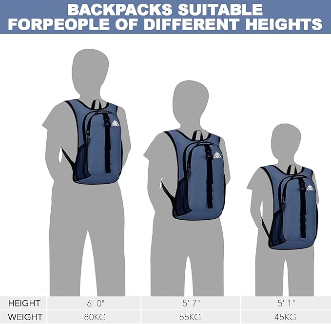 Seektop 15L Small Hiking Backpack for Women Men, Lightweight Hiking Packable Daypack with Phone Pocket for Travel Camping (Dark Blue)