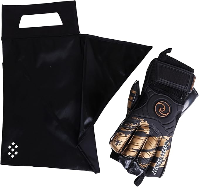 Salt Glove Bag Smell-Proof Durable Odor Containing Bag for Gloves - Medium - Water-Resistant and Easy to Clean Smell Proof Bag - Black