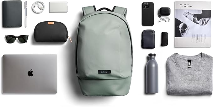 Bellroy Classic Backpack Compact – (Laptop Bag, Laptop Backpack, 16L) - Eucalyptus