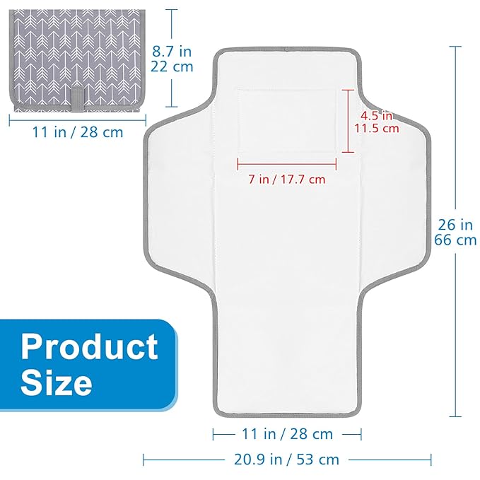 Accmor Portable Diaper Changing Pad, Waterproof Baby Changing Mat, Foldable Travel Diaper Changing Pads for Baby