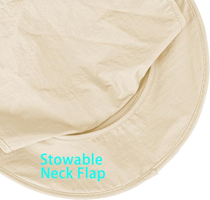 Sun Hats for Men Women Fishing Hat UPF 50+ Breathable Wide Brim Bucket Hats Summer UV Protection Safari Hat with Neck Flap