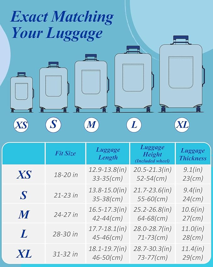 Slohif Luggage Cover for Suitcase Tsa Approved Protector - Luggage Sleeve Large Suit Case Cover Travel Stretch Baggage Case Protective Washable Fit 21-23 Inch Rose Gradient S